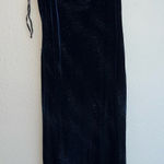 90s Y2K Navy Blue Velvet Formal Dress Size 4 Photo 0