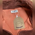 Kori  1/4 zip Sherpa pullover. Size Large. Rust Photo 8