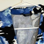 Toni Morgan Women's Blue Dress Blazer Buttons Floral Chic 1X Photo 4