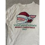 Vineyard Vines Women's Long Sleeve Pocket T-Shirt Santa Whale Size S Christmas Photo 5