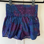 Free People FP Movement Way Home Logo Purple Blue Women’s Shorts Size Medium Photo 0