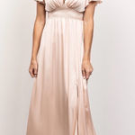 Baltic Born  Prague Satin Maxi Dress NWT | Size XL | Champagne | Wedding | Party Photo 0