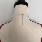 Boutique white rosette white pearl choker necklace Photo 4