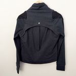 Lululemon ATHLETICA | Sway Cowl Neck Zip Up Jacket Charcoal Grey/Black | Size 4 Photo 4