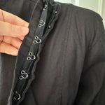 Frame Cotton Snap Closure Black Shirt Dress Photo 4