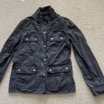 J.Crew Relaxed Boyfriend Field Jacket Dark Grey Size Small Utility Full Zip EUC Photo 2