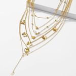 6pcs Lovely Star Moon Pendant Necklace Set for Women Photo 4