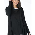 Terez Women's Black Zip-Up Drape Jacket M Photo 11