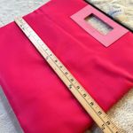 Clinique Limited Edition Hot Pink Shopper Tote Bag Cut Out Handles NEW Photo 6