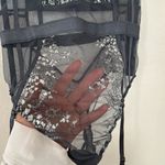 Victoria's Secret Victoria Secret Grey Silver Embellishment Halter Garter Strap Teddy NWT Photo 3