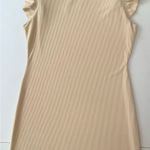 Chic Beige Ruffle Sleeve Mini Dress NWOT Tan Size XL Photo 3