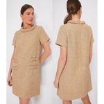 NWT Tuckernuck Short Sleeve Tweed Jackie Shift Mini Dress Croissant Women Size L Tan Size L Photo 1