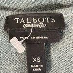 Talbots Cardigan Sweater Women Size XS Forest Green Ruffle Cashmere Lagenlook Photo 1