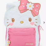 Sanrio Hello Kitty Kawaii Fuzzy full size backpack bag adjustable straps Photo 0