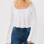 Hollister Crochet Long Bell Sleeve Jumper Sweater Photo 0