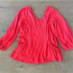 Free People fp beach red bayside v-neck mini dress Photo 0