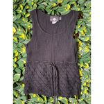 it's our time Y2K Black Crochet Crop Top MADE IN USA Size Medium Photo 2