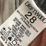 Driftwood Jackie Skinny Animal Chetta Print Black Gray Ivory Jeans Size 28 Photo 3