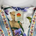 Farm Rio NWOT  Floral Ruffles Greek Garden Off-White Mini Dress Size XL Photo 6