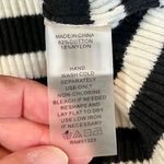 Vince Camuto Black and White Striped Turtleneck Sweater Dress Medium Photo 7