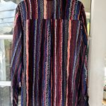 Vintage‎ Artsy Abstract Big Dart Women’s Blouse Shirt Colorful Funky Size XXL Red Photo 5