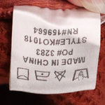 Waffle Knit Button Top Womens Rust Brown Oversized Rustic Cozy Distressed Size L Size L Photo 6