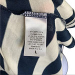 Moon & Sky Blue and White Striped Top Lace Inset Sleeveless Top Brand New Blue Size L Photo 10