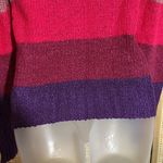 Rendevous 80s 90s Vintage Wide Striped Colorful Loose Knit Sweater Jrs Medium Pink Size undefined Photo 11
