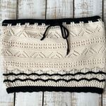 Hollister  crochet style tube top Size Small New NWT black/cream Photo 0