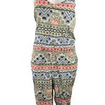Old Navy Women's Multicolor Aztec Print Sleeveless V-Neck Camisole Jumpsuit Sz M Photo 2