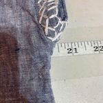 Sigrid Olsen Sigrid Olsen Women's Linen Chambray White Embroidered Trim Top Blue Size XS Photo 4