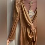 NWT 5RUE Italian Designer Sparkle/ Shimmer Mini Dress Size Medium Gold Photo 1