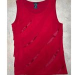 Ann Taylor Medium Red Sleeveless Layered Tank Top Night Out Club Party Fit Chic Photo 6