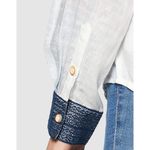 Desigual  | Small | Boho Embroidered Sequin Birds Long Sleeve Collarless Shirt Photo 2