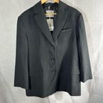 Everlane The 80’s Black Blazer Tencel Lyocell Cotton Blend Size 12 Photo 1
