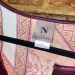 Natori NWT  Orange Pink Floral Paisley Patchwork Satin Kimono Pajama Top Medium Photo 3