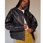 Urban Outfitters Free people Deadwood Canoo Leather Jacket Size 38 Photo 0