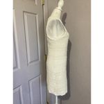 Anthropologie Sleeveless Ivory Textured Kit Mini Bodycon Pullover Dress XS Photo 4