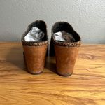 Nakedfeet Proper Mule Heel‎ Women's 8 Calf Hair Animal Print Clog Brown Photo 5