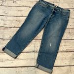 Loft  Distressed Boyfriend Jeans with Button Fly Photo 0