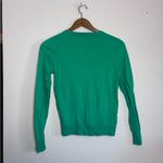 J.Crew  Classic The Caryn Green Long Sleeve 100% Cotton Cardigan Sweater Photo 6