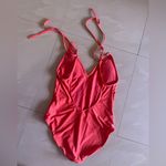 Aerie Swimsuit  Orange One Piece  Full Coverage Tank Swimsuit Bathing Size L Photo 11