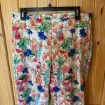Peck & Peck  white floral pants size 12 Photo 1