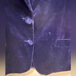 VINTAGE Escada Blue Velvet Blazer Beaded Sz 38 Made in West Germany Photo 8