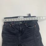 ZARA Womens Skinny Jeans Pearl Black USA 4 Denim Distressed Mid Rise Pockets Photo 5
