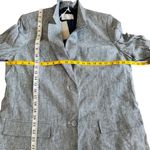 Everlane  The Linen Oversized striped Blazer Gray NEW Photo 8