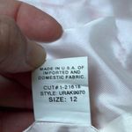 David Meister  White and Orange Lined Dress Size 12 Photo 9
