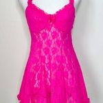 Cinema Etoile Madison Beer Rosette Lace Dress Pink Size M Photo 0