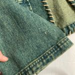 Blanc Noir Vintage Kharma dirt washed suede whipstitch bell sleeve denim jacket Photo 8