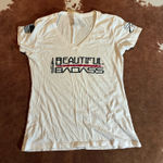 Grunt Style  Beautiful Badass v neck tee   size XL Photo 0